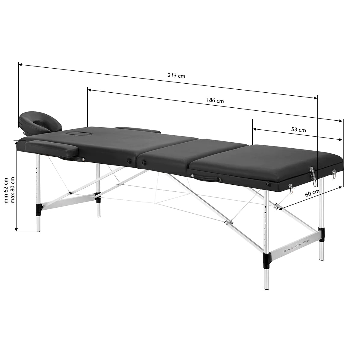 Table de massage pliante en aluminium BALANCE