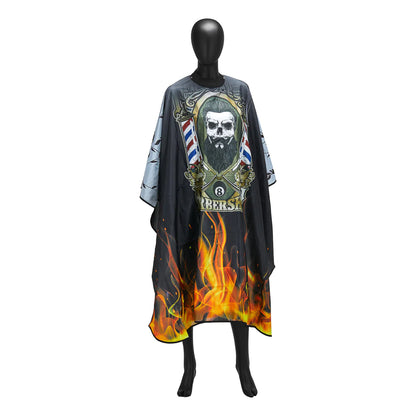 Barber cape with elastic band