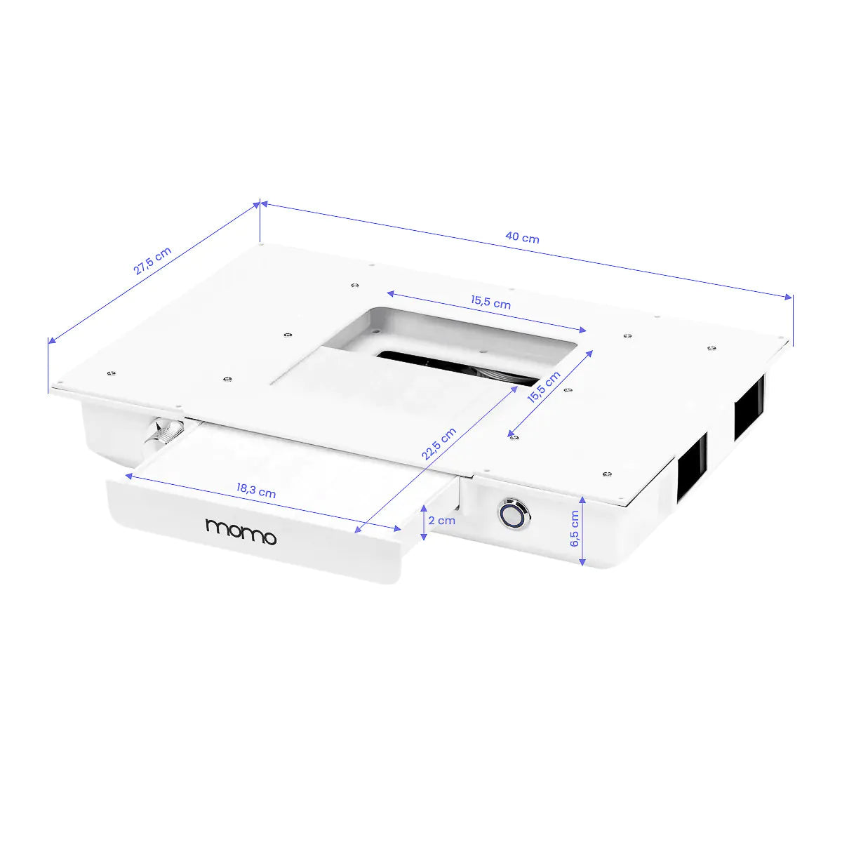 Manicure table with absorber