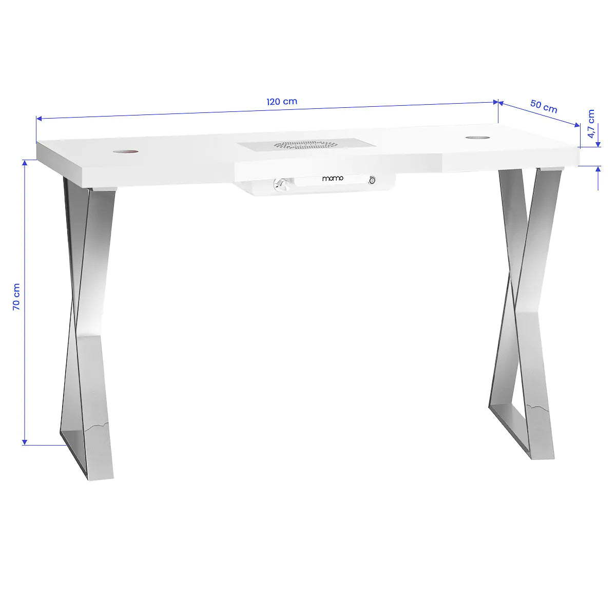 Manicure table with absorber