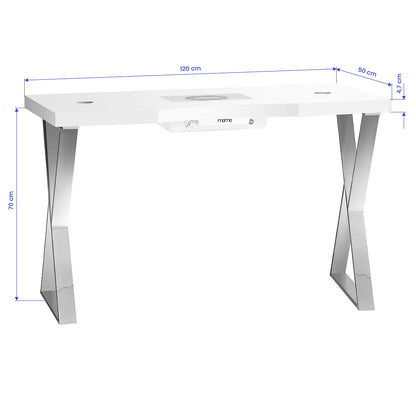 Manicure table with absorber