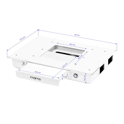 Manicure table with absorber