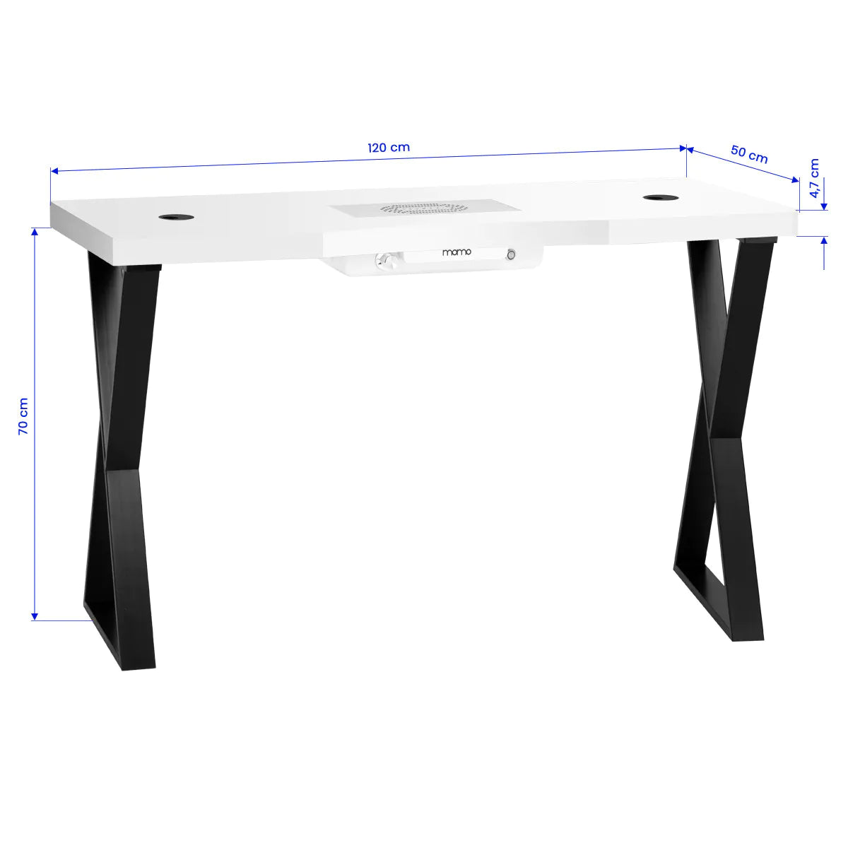 Manicure table with absorber