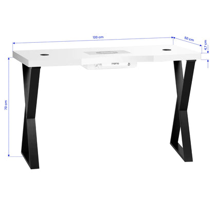 Manicure table with absorber