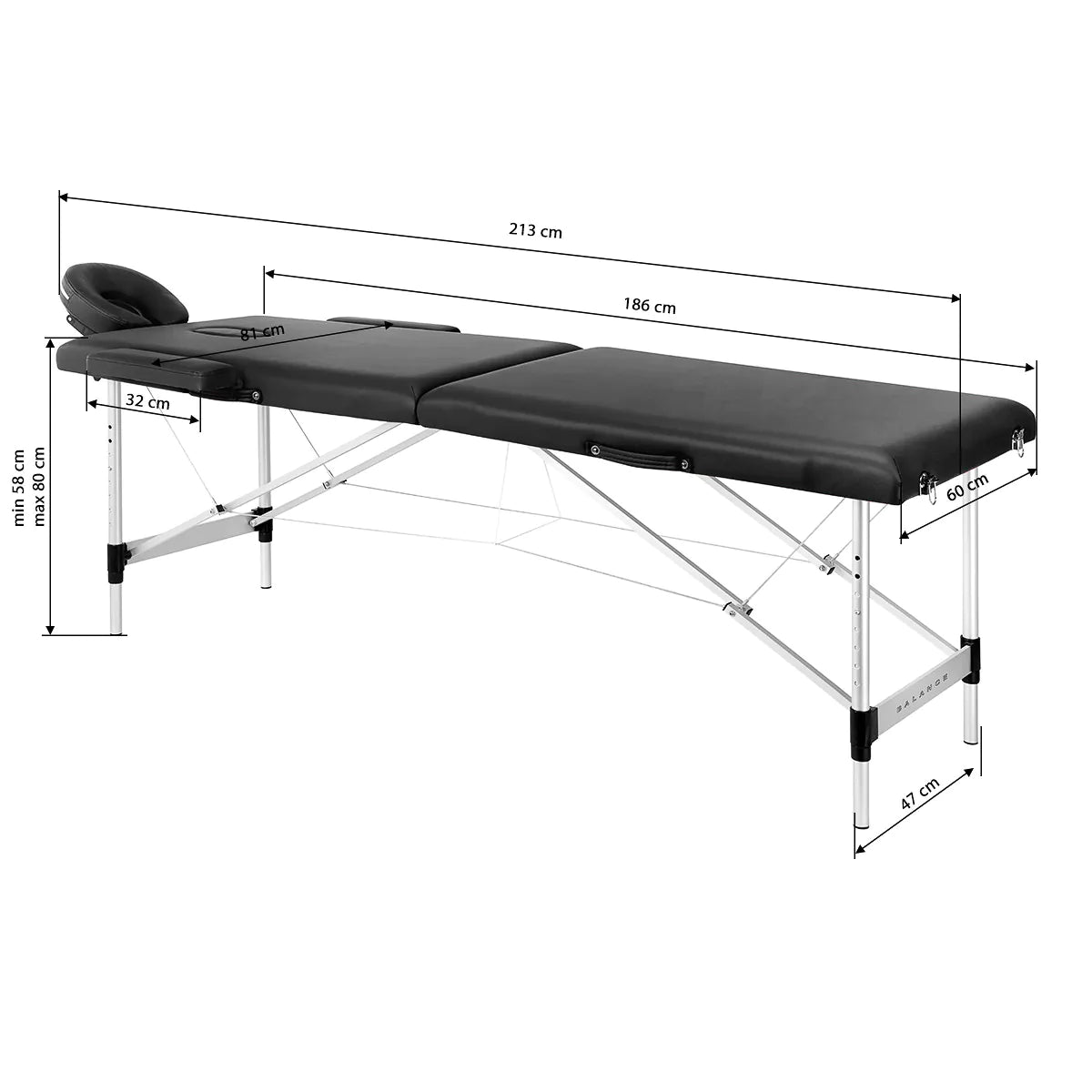 Table de massage pliante en aluminium BALANCE